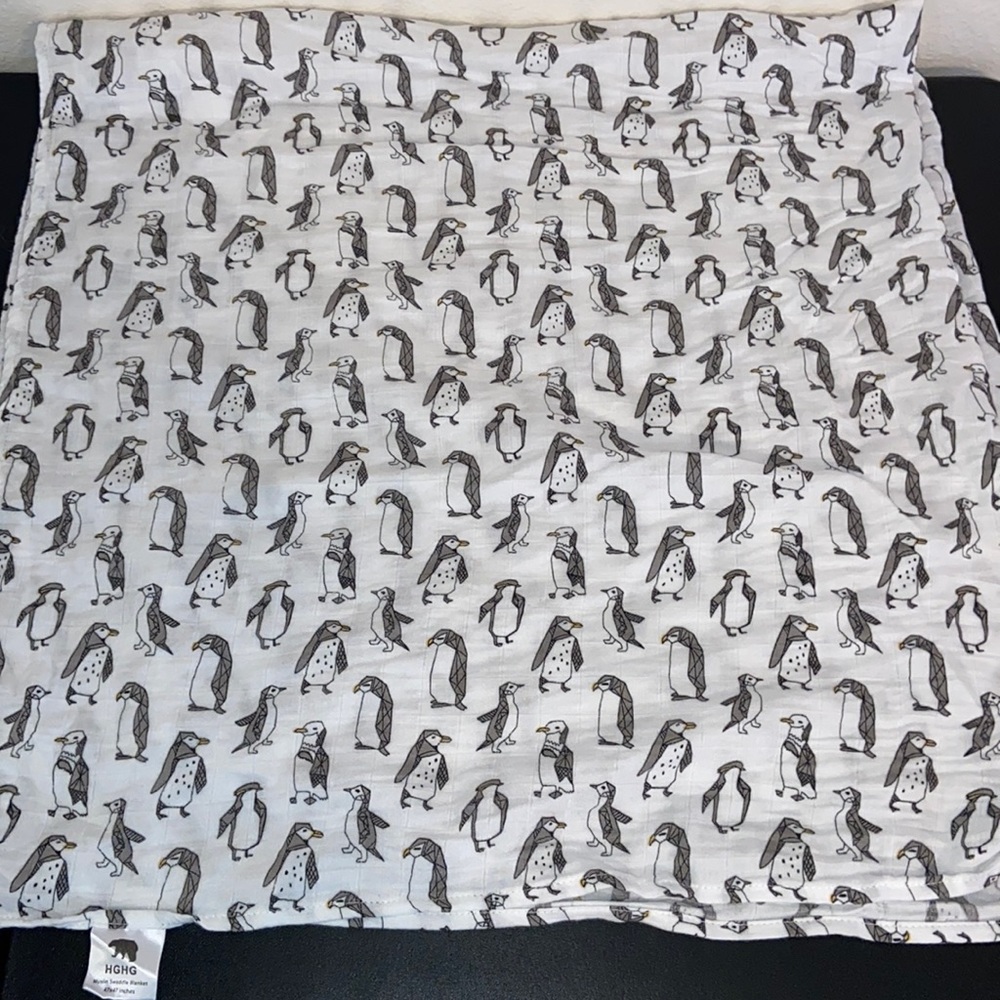 Hghg penguin swaddle blanket